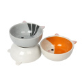 Ceramic Pet Cat Dog Food Bowl con soporte